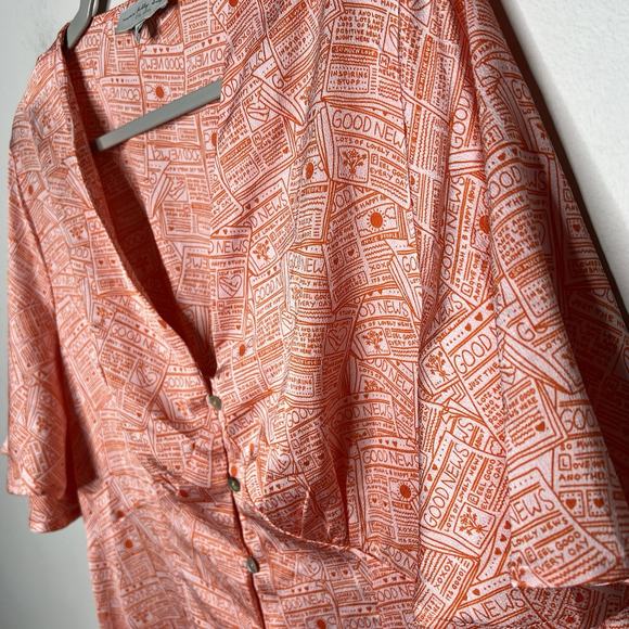 Never Fully Dressed Peach Button-Down Maxi Dress - Picture 8 of 12